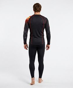 Pánské funkční triko dlouhý rukáv ADVENTURE černá Bamboo Thermo