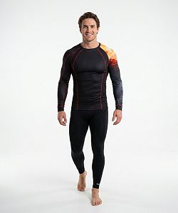 Pánské funkční triko dlouhý rukáv ADVENTURE černá Bamboo Thermo