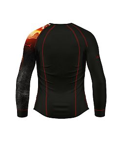 Pánské funkční triko dlouhý rukáv ADVENTURE černá Bamboo Thermo