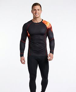 Pánské funkční triko dlouhý rukáv ADVENTURE černá Bamboo Ultra