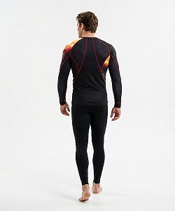 Pánské funkční triko dlouhý rukáv ADVENTURE černá Bamboo Ultra