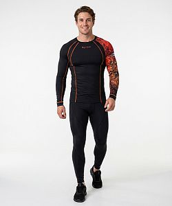 Pánské funkční triko dlouhý rukáv BIKES černá Bamboo Thermo