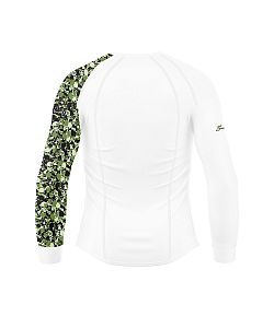 Pánské funkční triko dlouhý rukáv CAMO bílá Bamboo Thermo