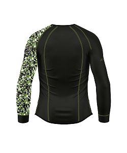 Pánské funkční triko dlouhý rukáv CAMO černá Bamboo Thermo