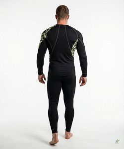 Pánské funkční triko dlouhý rukáv CAMO černá Bamboo Ultra