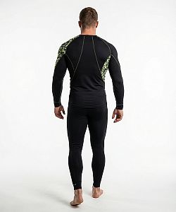Pánské funkční triko dlouhý rukáv CAMO černá Bamboo Ultra