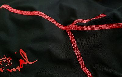 Pánské funkční triko dlouhý rukáv černá/červená Bamboo Ultra