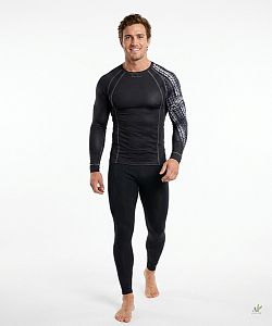 Pánské funkční triko dlouhý rukáv CYCLE černá Bamboo Thermo