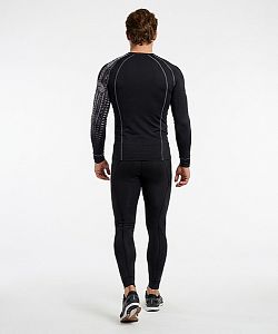 Pánské funkční triko dlouhý rukáv CYCLE černá Bamboo Thermo