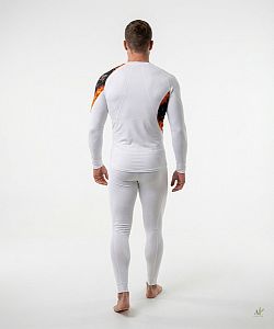 Pánské funkční triko dlouhý rukáv GHOSTRIDER bílá Bamboo Ultra