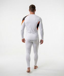 Pánské funkční triko dlouhý rukáv GHOSTRIDER bílá Bamboo Ultra