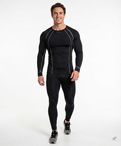 Pánské funkční triko dlouhý rukáv GRAY Bamboo Thermo