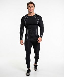 Pánské funkční triko dlouhý rukáv GRAY Bamboo Thermo