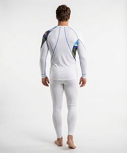 Pánské funkční triko dlouhý rukáv HIGHLANDER bílá Bamboo Ultra