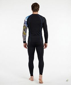 Pánské funkční triko dlouhý rukáv HIGHLANDER černá Bamboo Thermo