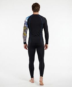 Pánské funkční triko dlouhý rukáv HIGHLANDER černá Bamboo Thermo