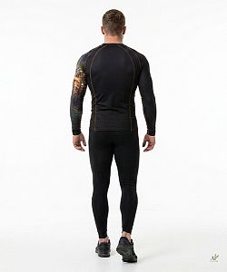 Pánské funkční triko dlouhý rukáv HUNTER černá Bamboo Thermo