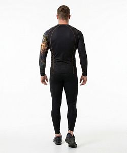 Pánské funkční triko dlouhý rukáv HUNTER černá Bamboo Thermo