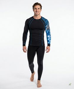 Pánské funkční triko dlouhý rukáv IGGY černá Bamboo Thermo
