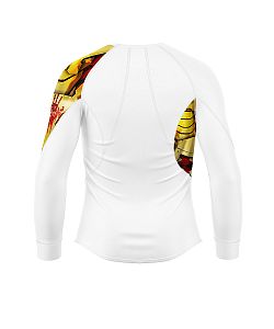 Pánské funkční triko dlouhý rukáv IRON MAN bílá Bamboo Ultra