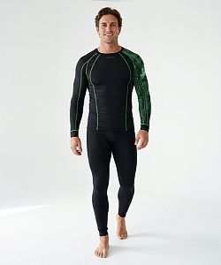Pánské funkční triko dlouhý rukáv MATRIX černá Bamboo Thermo