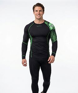 Pánské funkční triko dlouhý rukáv MATRIX černá Bamboo Ultra