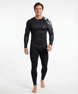 Pánské funkční triko dlouhý rukáv RIDER MAN černá BambooHeavy
