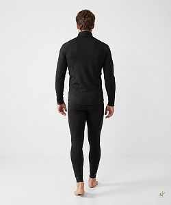 Pánské funkční triko dlouhý rukáv se zipem BLACK Bamboo Thermo