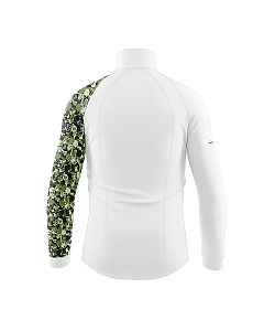 Pánské funkční triko dlouhý rukáv se zipem CAMO bílá Bamboo Thermo