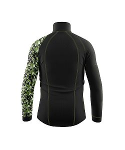 Pánské funkční triko dlouhý rukáv se zipem CAMO černá Bamboo Thermo