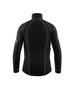 Pánské funkční triko dlouhý rukáv se zipem CYCLE černá Bamboo Thermo