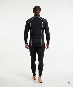 Pánské funkční triko dlouhý rukáv se zipem GRAY Bamboo Thermo