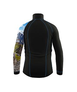 Pánské funkční triko dlouhý rukáv se zipem HIGHLANDER černá Bamboo Thermo