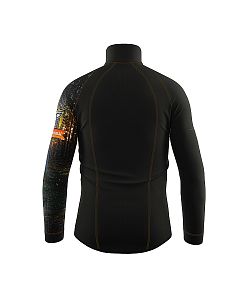 Pánské funkční triko dlouhý rukáv se zipem HUNTER černá Bamboo Thermo