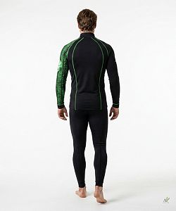 Pánské funkční triko dlouhý rukáv se zipem MATRIX černá Bamboo Thermo