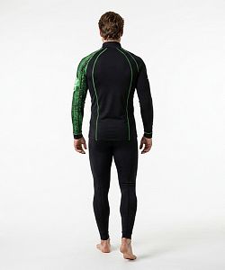 Pánské funkční triko dlouhý rukáv se zipem MATRIX černá Bamboo Thermo