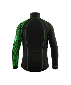 Pánské funkční triko dlouhý rukáv se zipem MATRIX černá Bamboo Thermo