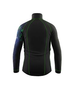 Pánské funkční triko dlouhý rukáv se zipem MECHANIC černá Bamboo Thermo