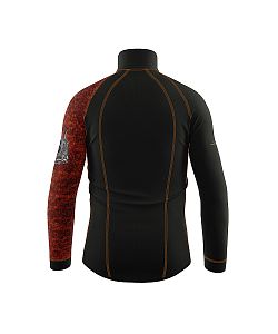 Pánské funkční triko dlouhý rukáv se zipem SKULL černá Bamboo Thermo