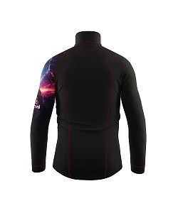 Pánské funkční triko dlouhý rukáv se zipem SPACE MAN černá Bamboo Thermo