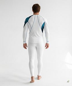 Pánské funkční triko dlouhý rukáv SHARK bílá Bamboo Ultra