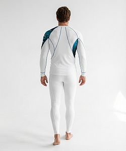 Pánské funkční triko dlouhý rukáv SHARK bílá Bamboo Ultra