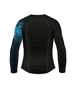 Pánské funkční triko dlouhý rukáv SHARK černá Bamboo Thermo