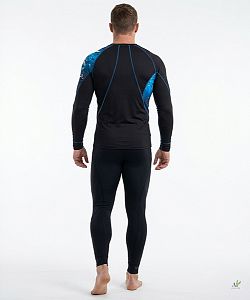 Pánské funkční triko dlouhý rukáv SHARK černá Bamboo Ultra