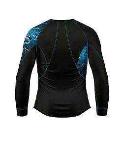 Pánské funkční triko dlouhý rukáv SHARK černá Bamboo Ultra