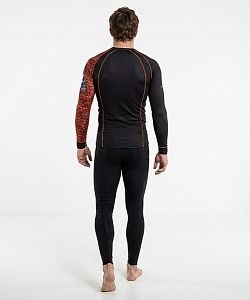 Pánské funkční triko dlouhý rukáv SKULL černá Bamboo Thermo
