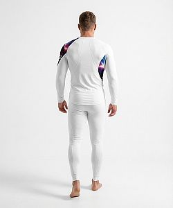Pánské funkční triko dlouhý rukáv SPACE MAN bílá Bamboo Ultra