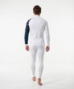 Pánské funkční triko dlouhý rukáv-stoják ECO zip ARCHITECT bílá BambooHeavy