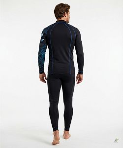 Pánské funkční triko dlouhý rukáv-stoják ECO zip ARCHITECT černá BambooHeavy