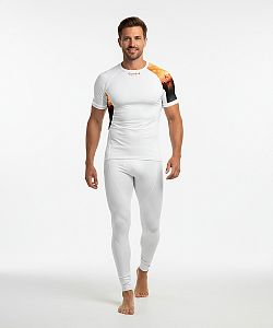 Pánské funkční triko krátký rukáv ADVENTURE bílá Bamboo Ultra